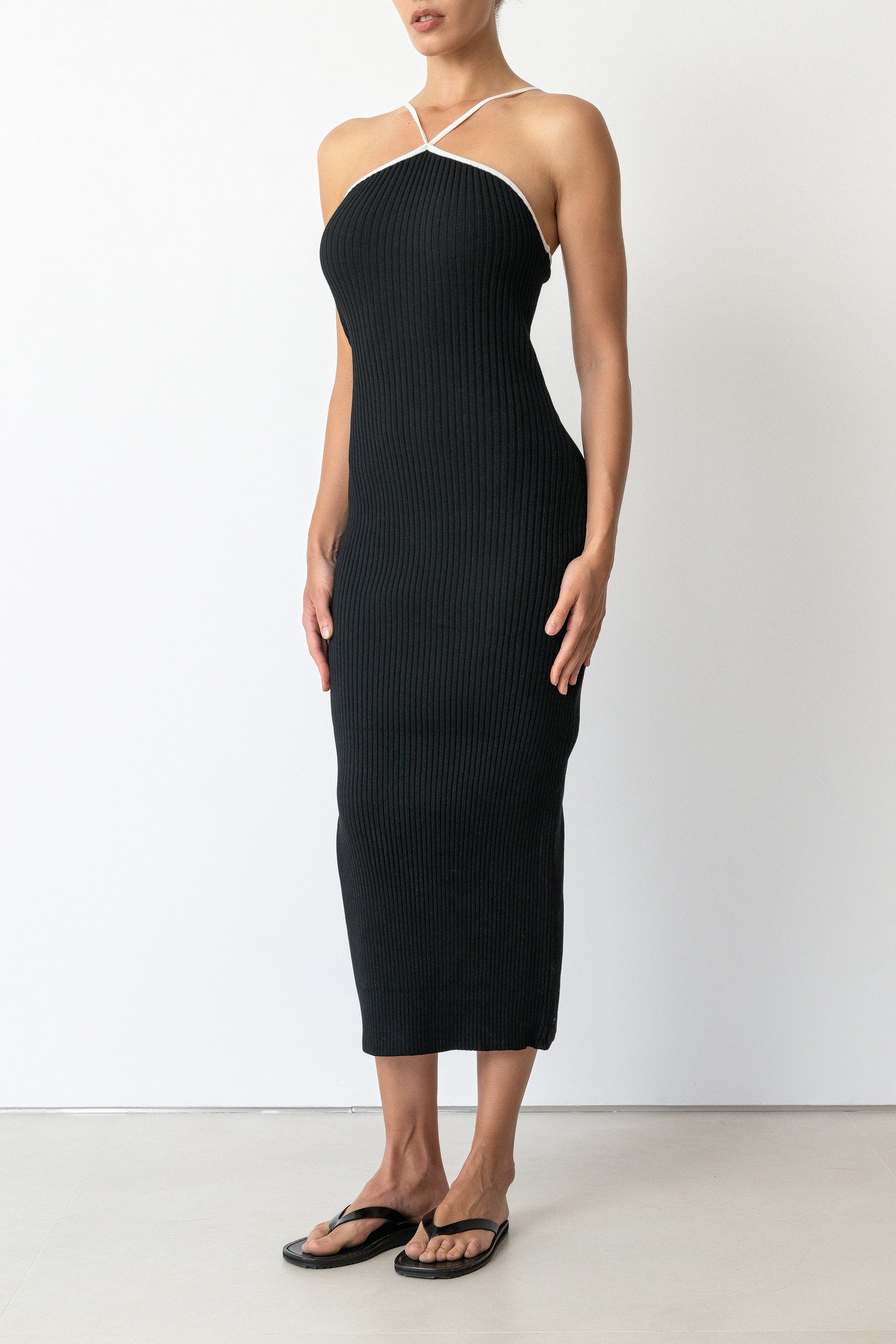 Vestido Tricot Decote V PB