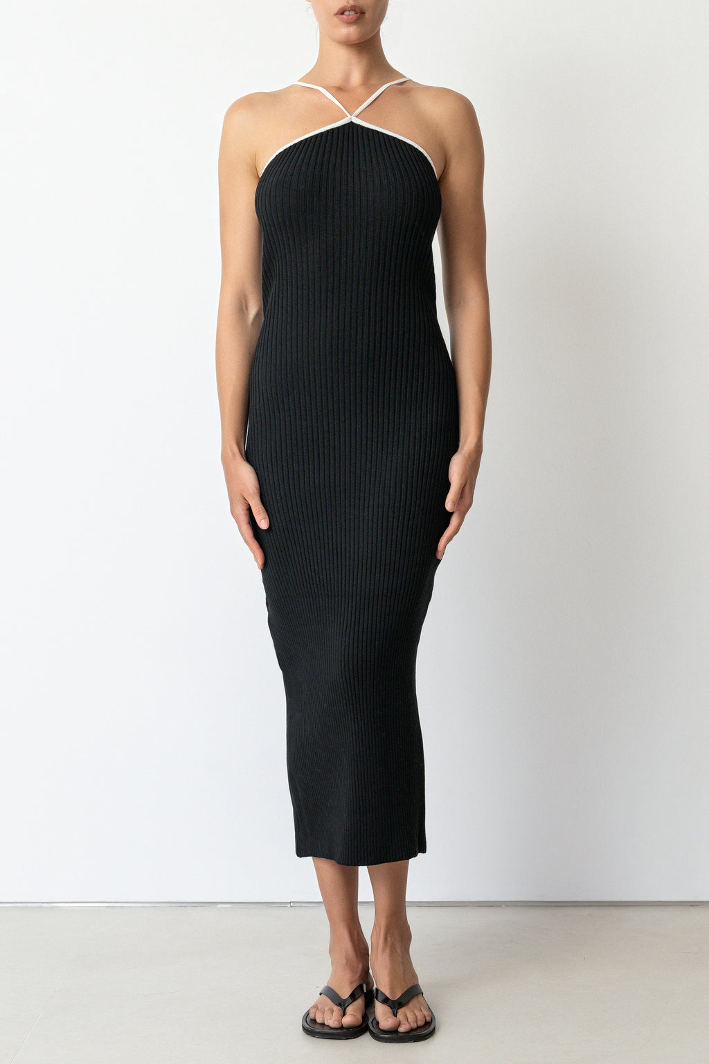Vestido Tricot Decote V PB