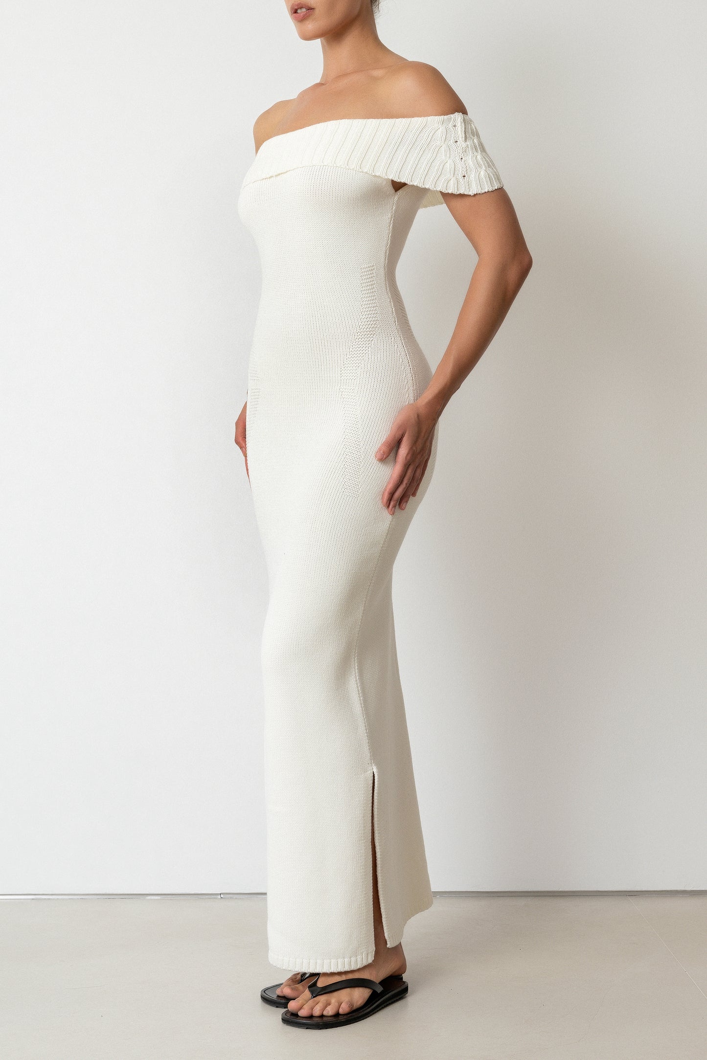 Vestido Tricot Pala Off-White