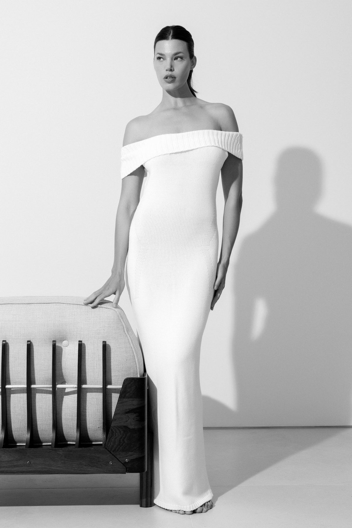 Vestido Tricot Pala Off-White